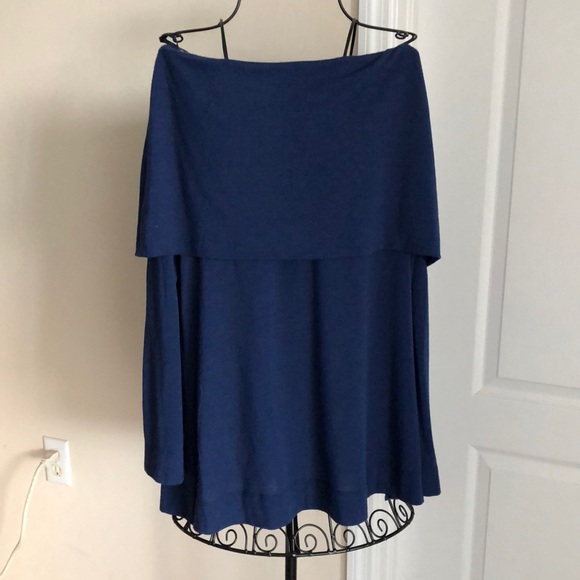 LOFT Sweaters - Loft Off the Shoulder Navy Blue Sweater